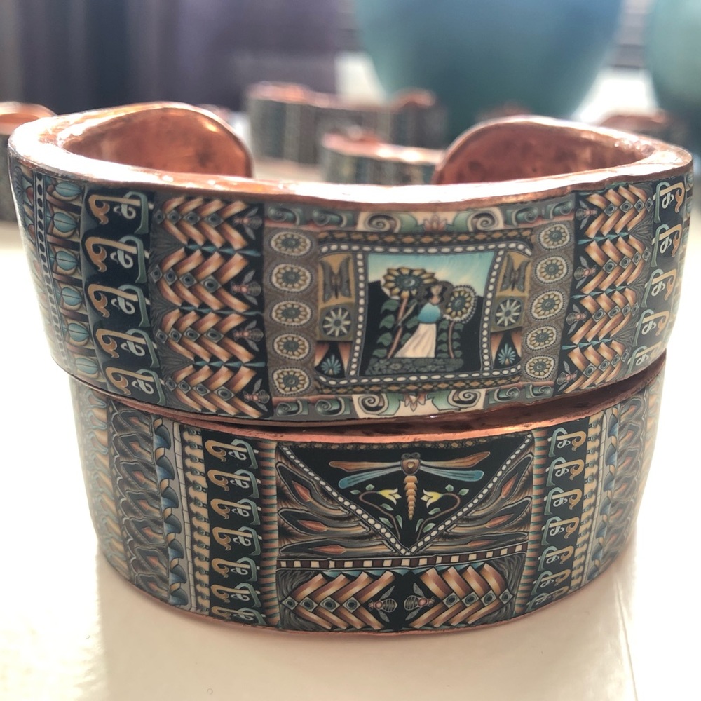 Datura Art Handmade Global Artisans Copper Cuffs - Picture 3 of 14